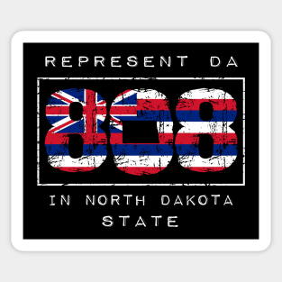 Rep Da 808 in North Dakota State by Hawaii Nei All Day Sticker